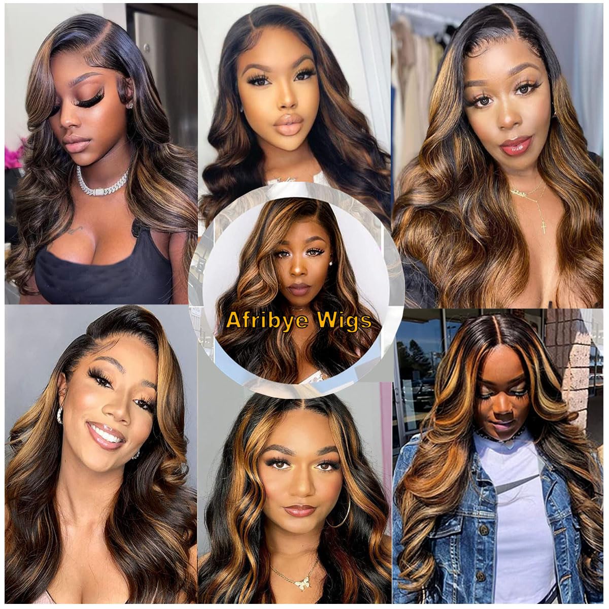 30 Inch 13x6 Highlight Body Wave Lace Front Wigs Human Hair - Pre Plucked 200% Density Ombre Frontal Wig with HD Lace & Bleached Knots - Glueless Balayage Wig for Black Women - Perfect for Daily Wear, Parties & Special Occasions