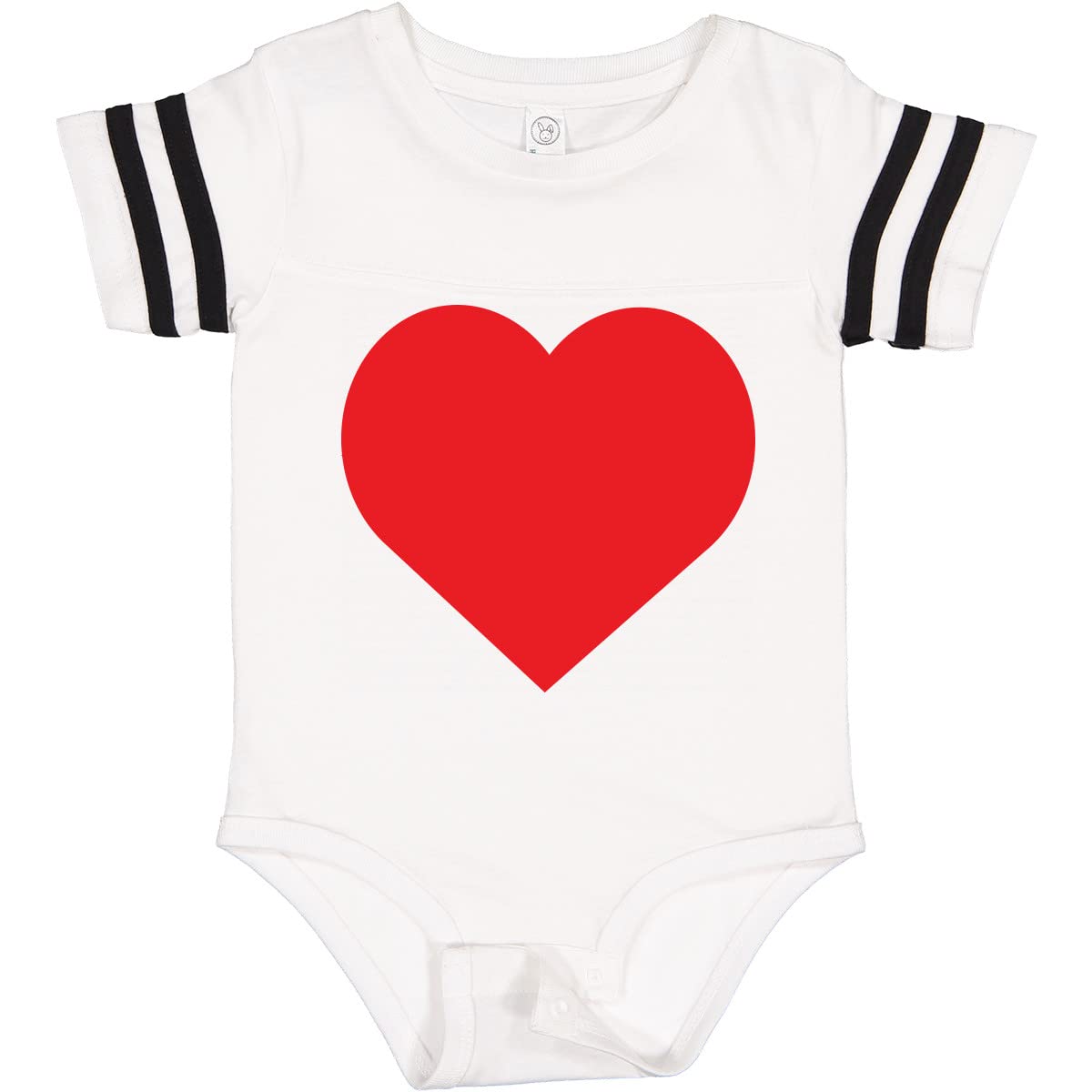 Inktastic Red Heart Baby Bodysuit - Soft Cotton Infant Onesie for Newborns & Toddlers - Cute Valentine's Day, Christmas & Birthday Gift Outfit