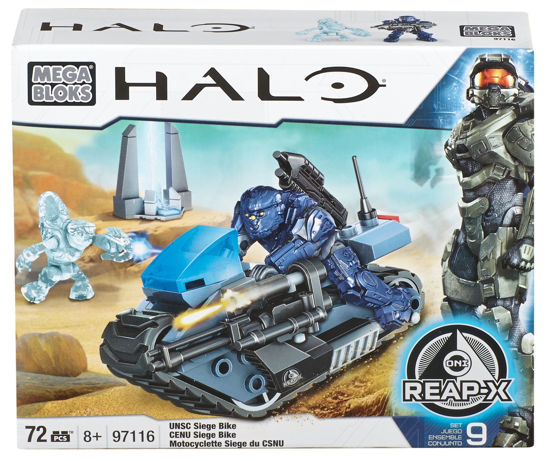 Mega Bloks Halo UNSC Siege Bike Building Blocks Set - Military Action Figure Toy for Kids & Collectors - Perfect for Playtime, Gifts, and Halo Fans