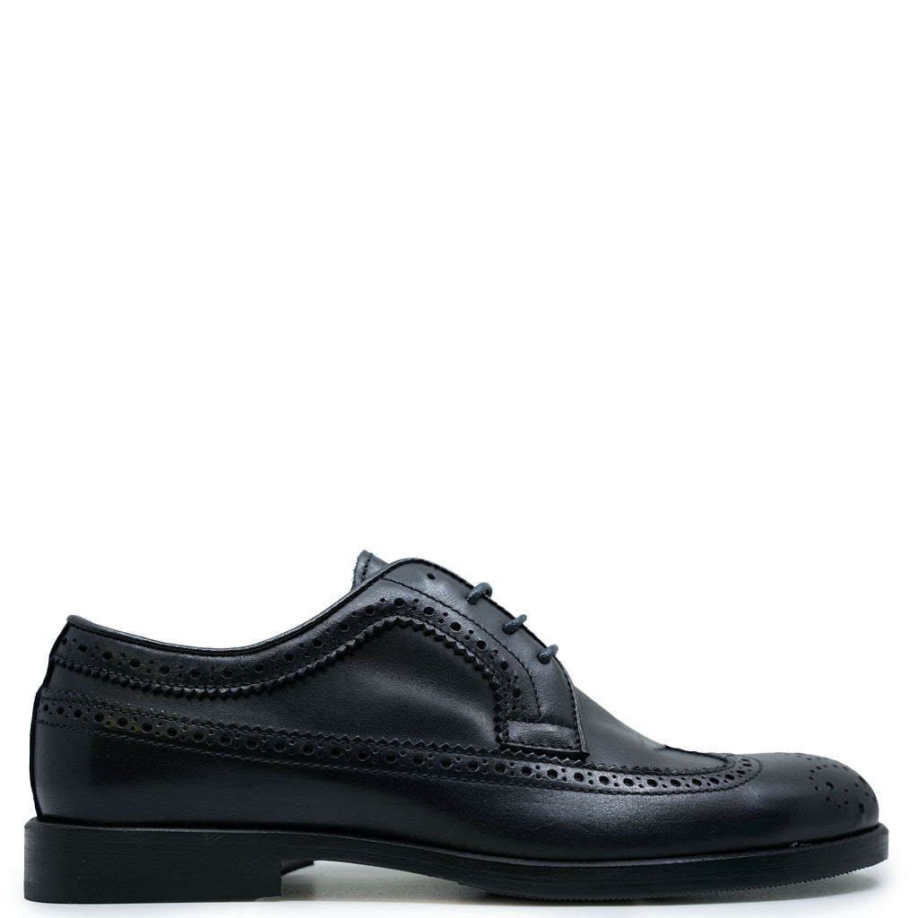 Premium Rondinella Navy Wingtip Dress Shoes for Men - Classic Business & Formal Attire - Perfect for Office, Weddings & Special Occasions