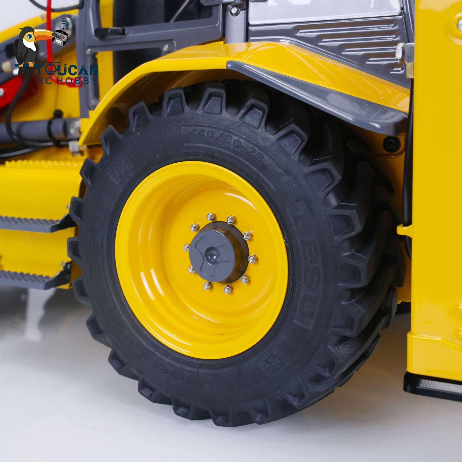 LESU BL71 1/14 Scale Metal Hydraulic RC Backhoe Loader - Ready to Run Remote Control Excavator Toy with Light & Sound Effects - Perfect for Construction Play, Outdoor Activities & Collectors