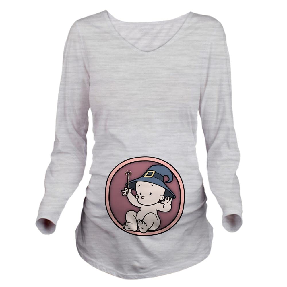 Witch Womb Maternity T-Shirt - Long Sleeve Pregnancy Tee for Halloween & Everyday Comfort | Cute Maternity Halloween Outfit for Expecting Moms