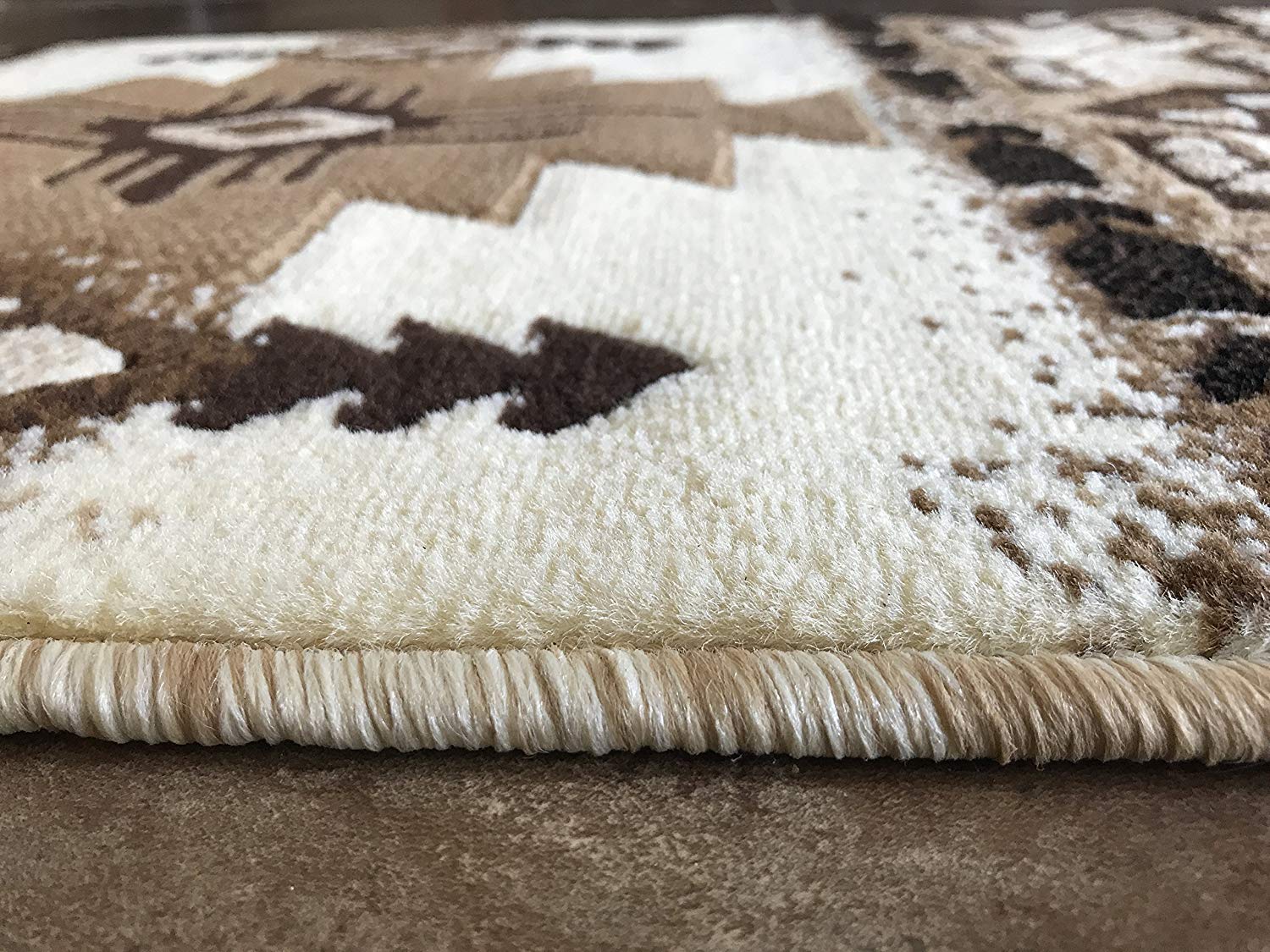 Authentic Southwest Native American Ivory Area Rug - 2' x 7' Runner - Handwoven Tribal Design for Hallway, Living Room & Bedroom Decor