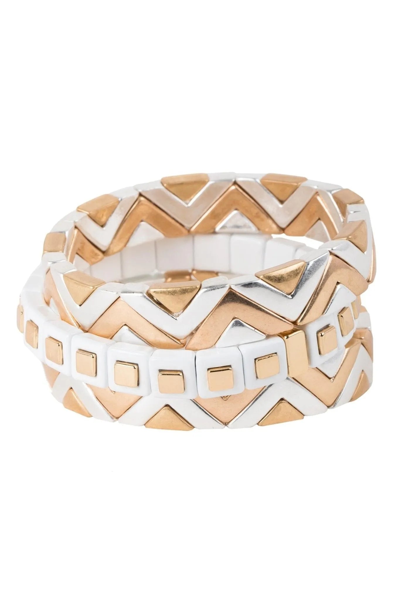 Geometric Shine Bracelet Set for Women - Trendy Boho Jewelry for Everyday Wear, Party & Gift Giving