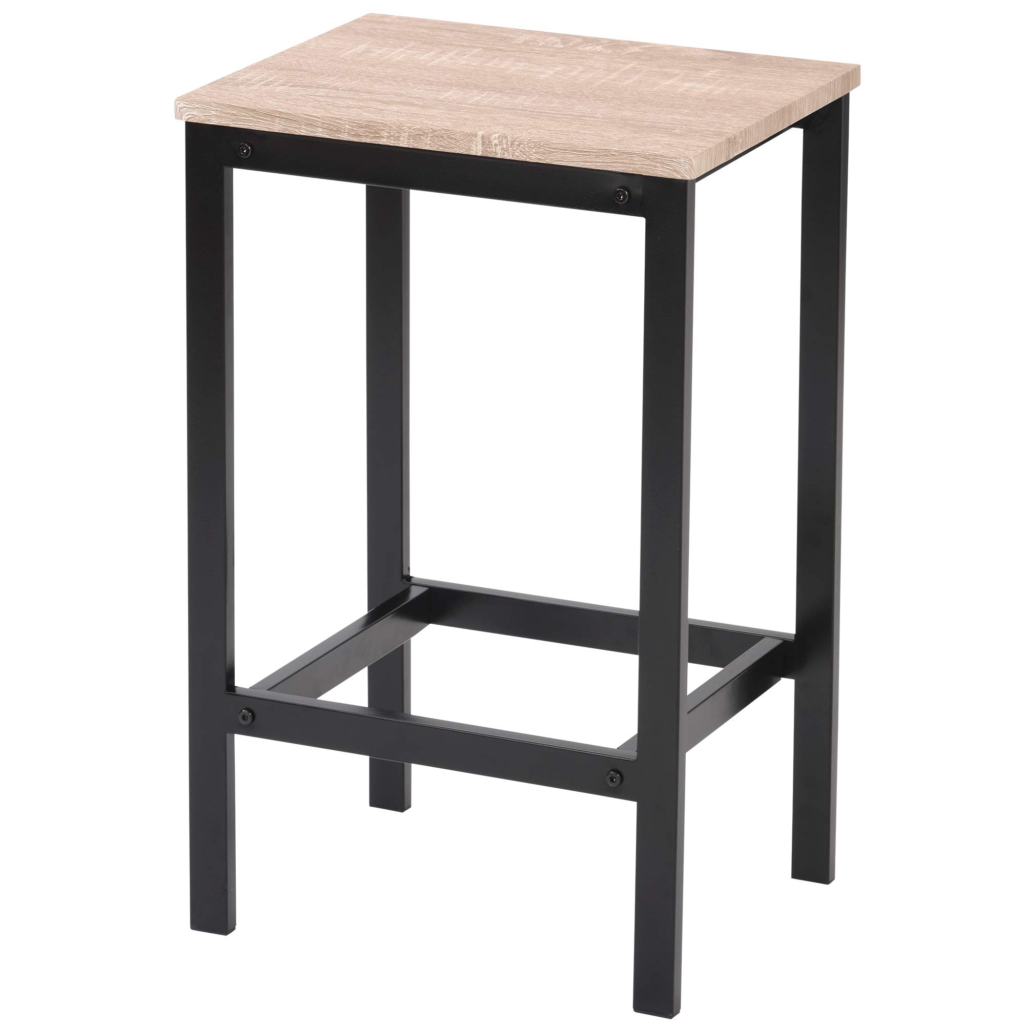 5-Piece Modern Dining Table Set with Bar Table & 4 Stools - Metal Frame Kitchen Table & Multifunctional Desk for Living Room, Dining Room, Home or Office - Perfect for Small Spaces & Entertaining (Oak Finish)
