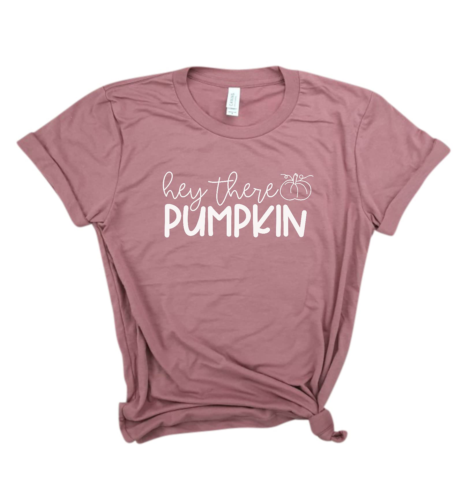 Hey There Pumpkin WHITE - Cute Halloween T-Shirt for Women & Men | Trendy Pumpkin Graphic Tee | Perfect for Halloween Parties & Fall Festivals | Great Gift Idea for Halloween Lovers