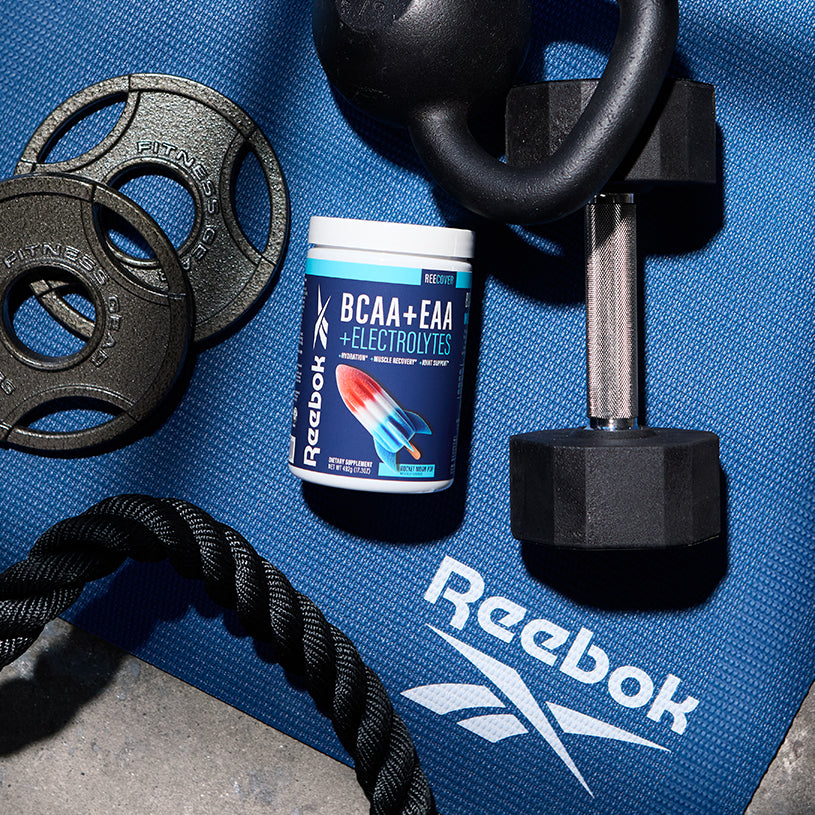 Reebok ReeCover BCAA + EAA + Electrolytes Powder - Muscle Recovery & Hydration Supplement for Athletes & Fitness Enthusiasts - Pre Workout & Post Workout Drink Mix