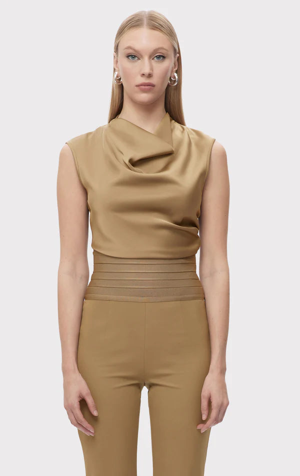 Audrey Top Latte - Stylish Women's Blouse for Casual & Office Wear | Perfect for Everyday Outfits & Professional Looks