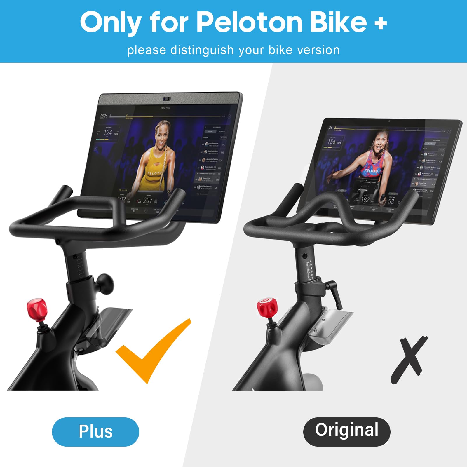 Ergonomic Desk Tray for Peloton Bike+ (Not Bike) - Adjustable Holder for Phone, Cup, Tablet - Black Workout Accessory - Perfect for Home Gym, Cycling & Multitasking
