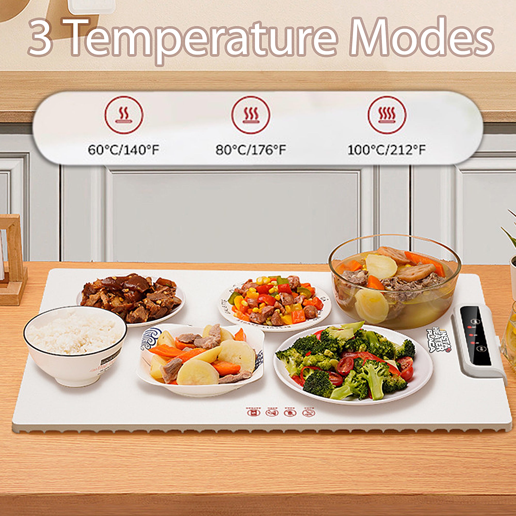 InstaHeater Flexible Heated Board - Portable Electric Heating Pad for Home, Office & Outdoor Use - Fast Warming Plate for Winter Comfort