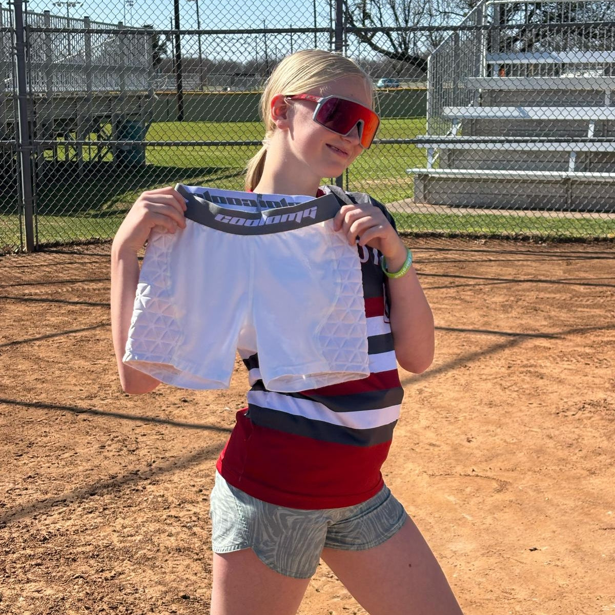 Youth Girls Softball Padded Compression Sliding Shorts - Breathable Protective Base Running Shorts for Baseball & Softball Players - Perfect for Practice, Games & Training Sessions
