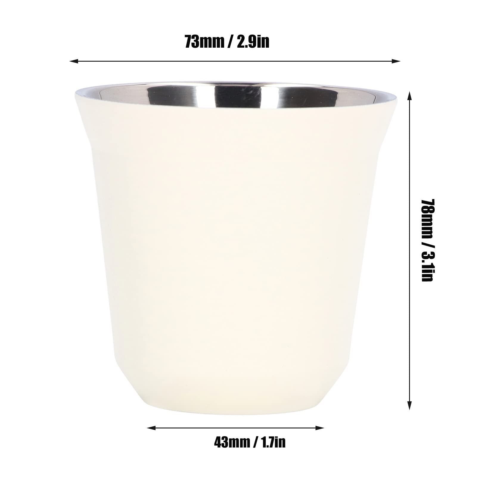 Premium 304 Stainless Steel Double Wall Coffee Mug - 16oz Wide Mouth Vacuum Insulated Travel Tumbler for Hot & Cold Drinks - Perfect for Office, Camping, Commuting & Gifts (White)