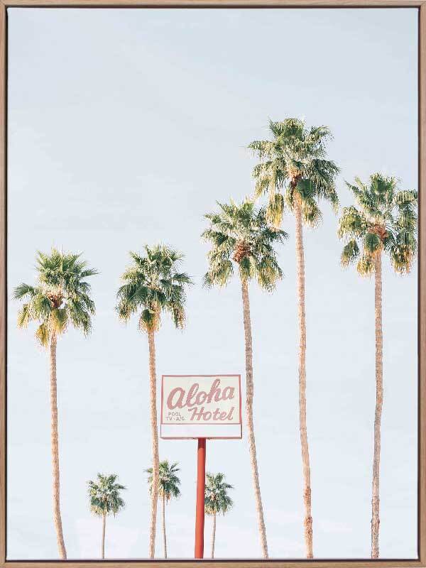 Aloha Canvas Art Print - Tropical Hawaiian Beach Wall Decor for Living Room, Bedroom & Office - Perfect for Home, Vacation House & Gift Giving