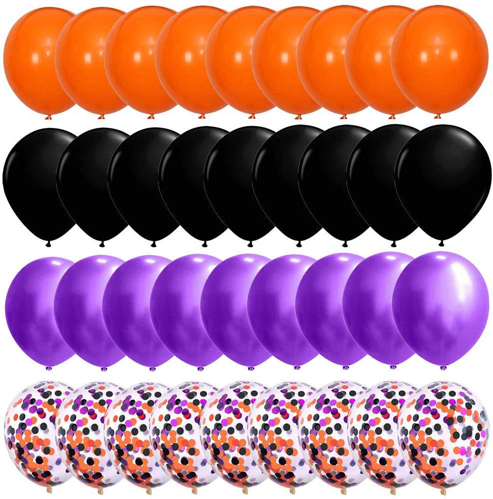 100-Piece Halloween Balloon Set - 12