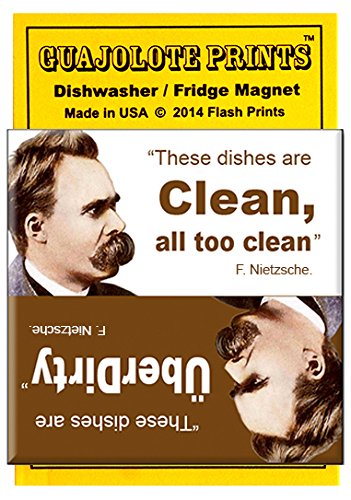 Funny Nietzsche Dishwasher Magnet - Strong Clean Dirty Sign for Dishwasher Doors | Perfect for Kitchen Organization & Dishwashing Reminder