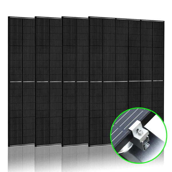 Nature's Generator 4 x 410 Watt Monocrystalline Solar Panels with Mounting Rack Kit | High-Efficiency Renewable Energy System for Home, RV & Off-Grid Power