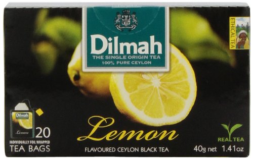 Dilmah Lemon Fun Tea Bags - 1.41 Ounce (Pack of 6) | Premium Ceylon Black Tea with Natural Lemon Flavor | Perfect for Office, Travel & Afternoon Tea Time