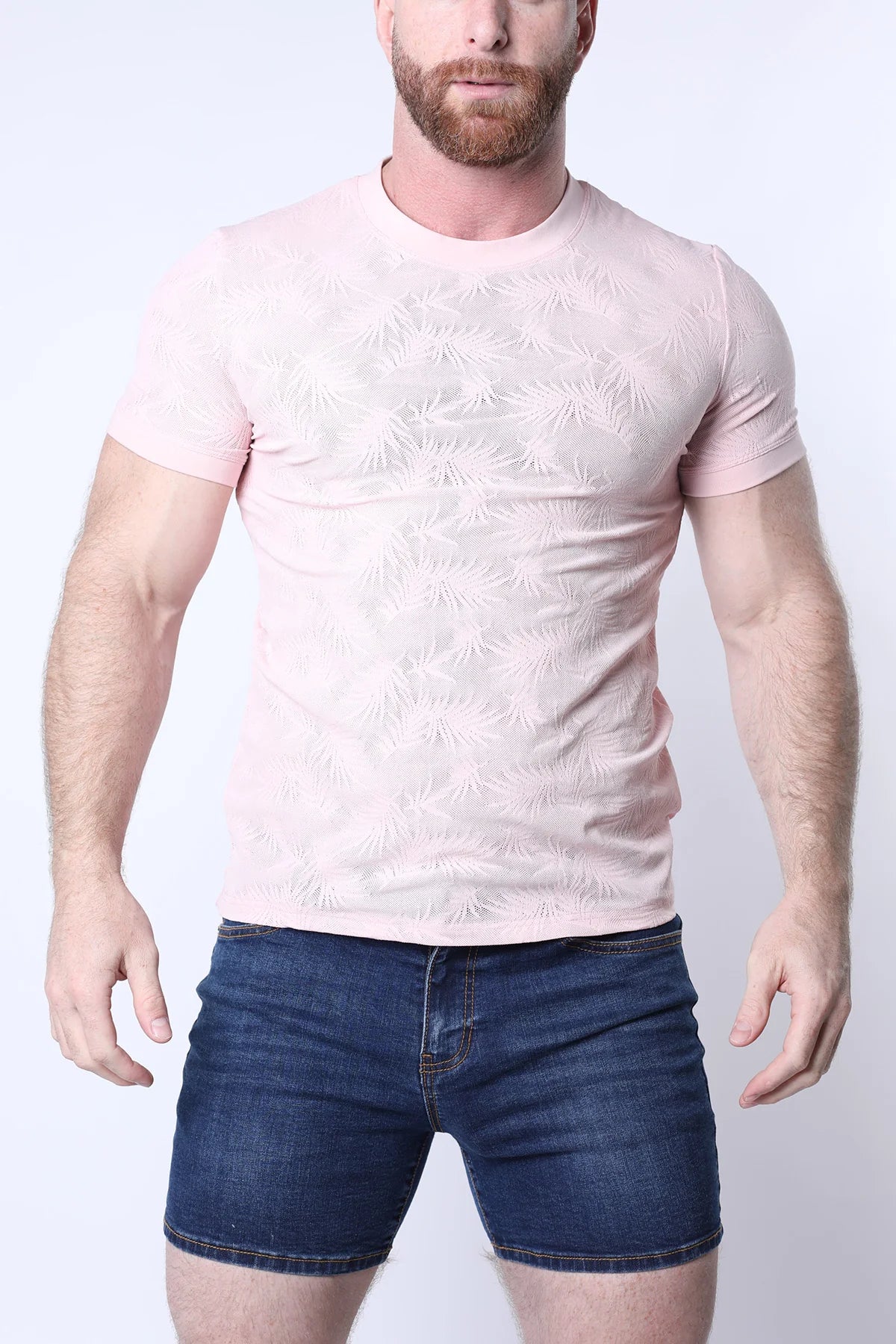 Timoteo Amalfi Pink Mesh T-Shirt for Women - Breathable Summer Fashion Top for Casual Wear, Beach Outings & Date Nights