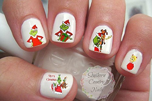 Christmas Nail Decals - Festive Holiday Nail Art Stickers for Fingernails | Perfect for Christmas Parties, Gift Giving & Winter Nail Designs