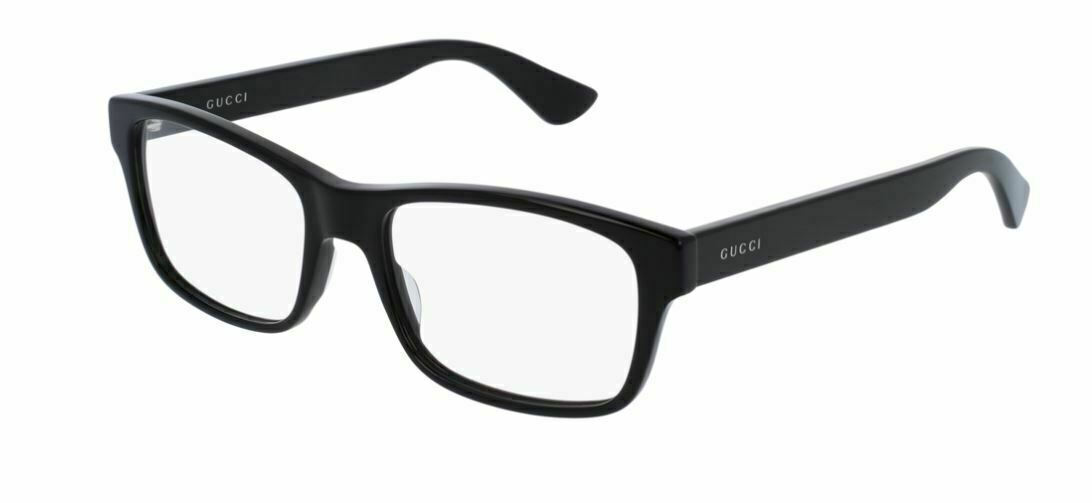 Gucci GG0006O 001 Black Rectangle Men's Eyeglasses - Stylish Designer Frames for Business, Casual & Everyday Wear
