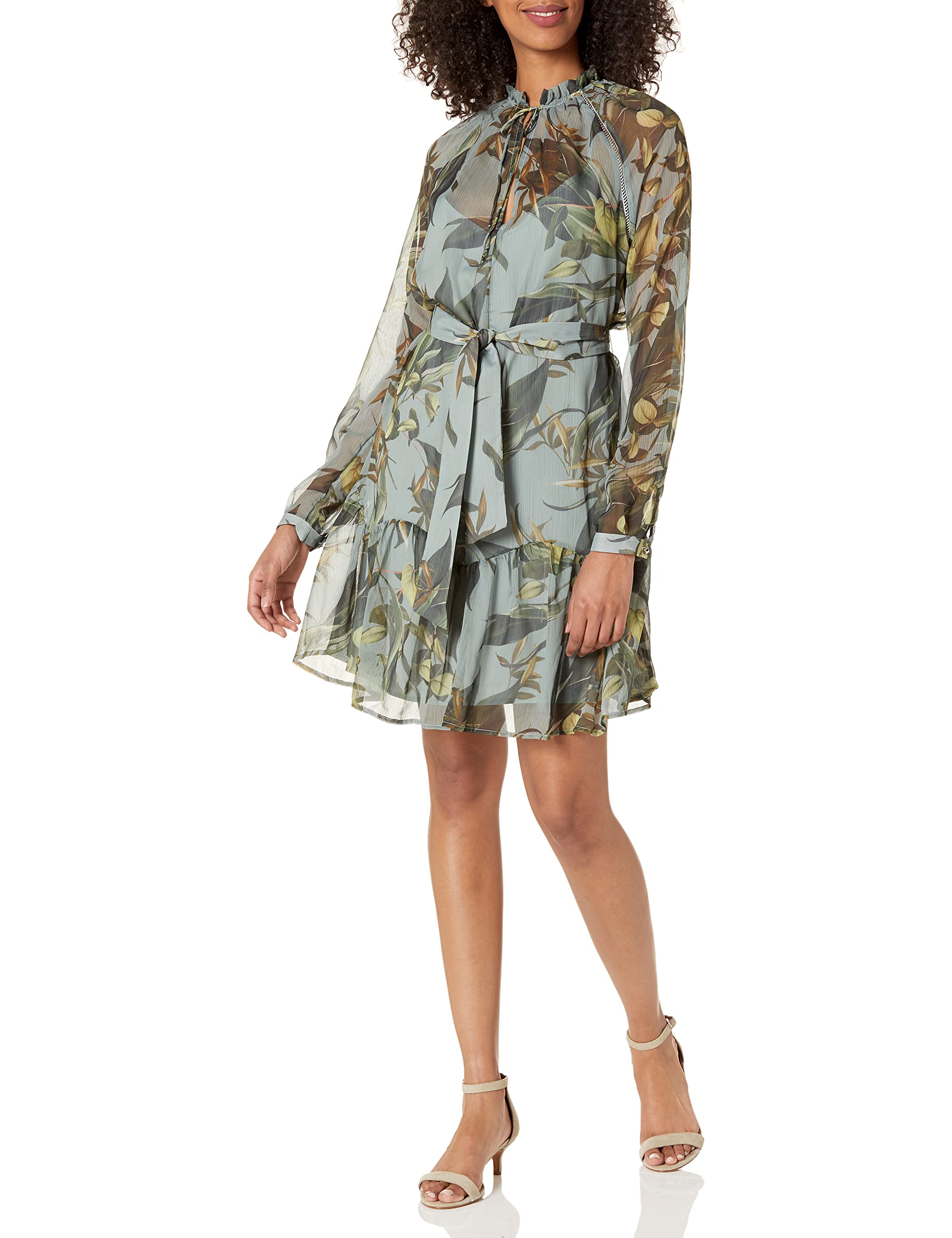 GUESS Women's Eco-Friendly Long Sleeve Veronica Dress - Sustainable Fashion for Casual Wear, Office & Date Nights