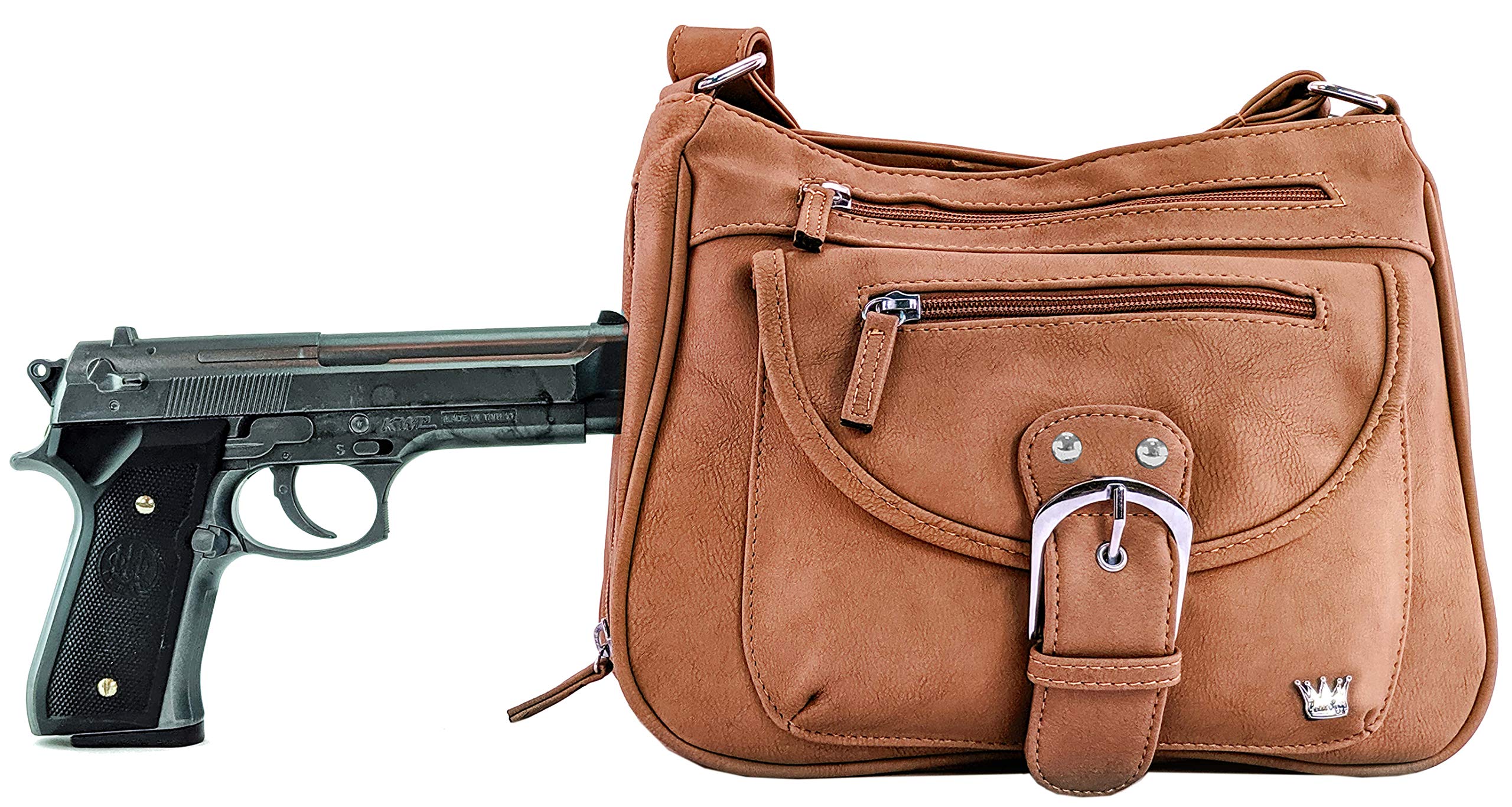 Best CCW Concealed Carry Handbag for Women - Pistol Crossbody & Shoulder Bag with Hidden Gun Pocket - Perfect for Everyday Carry, Travel & Self-Defense
