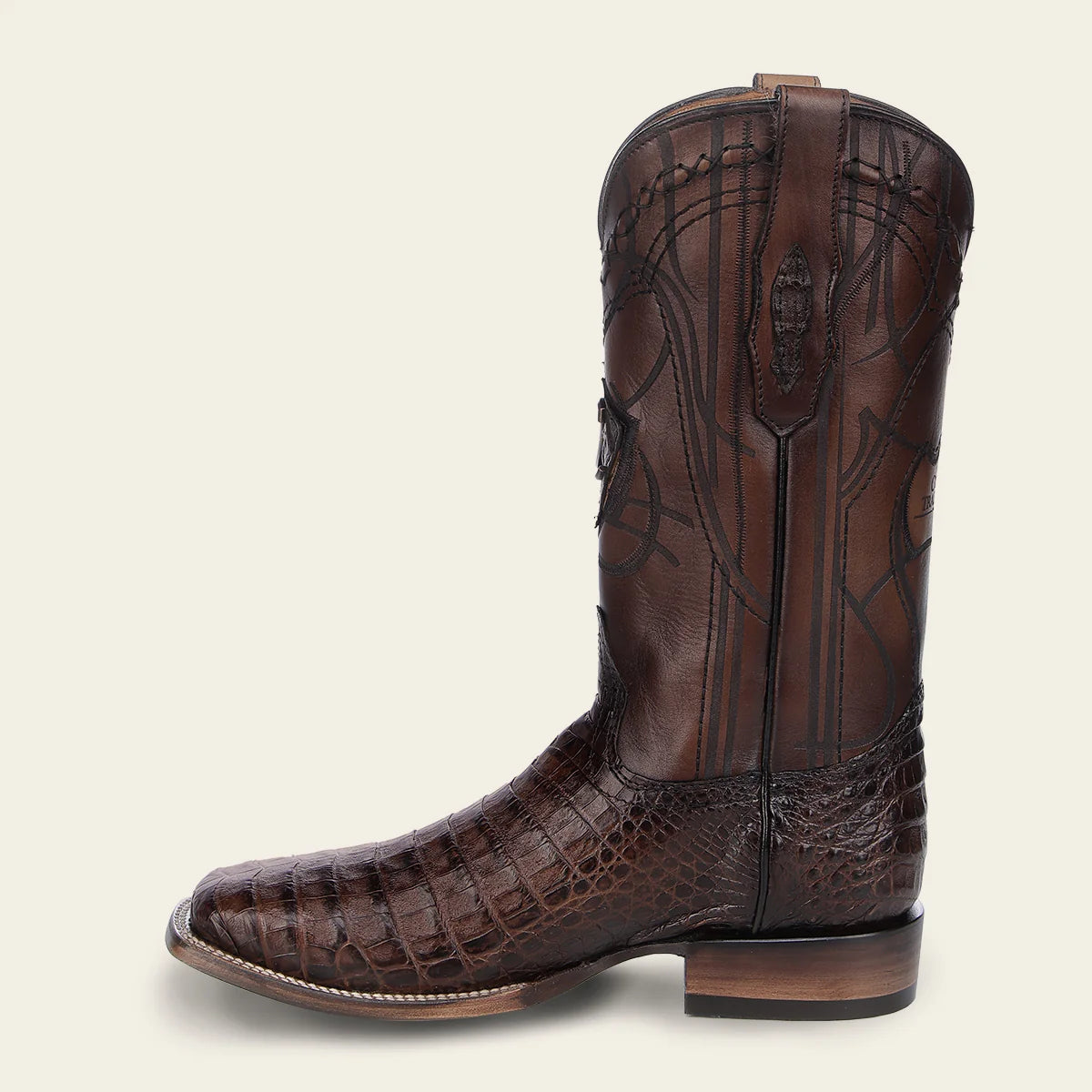 Premium Men's Cuadra Honey Cowboy Rodeo Boots - Genuine Caiman Leather Western Boots for Country Dancing, Rodeo & Outdoor Adventures