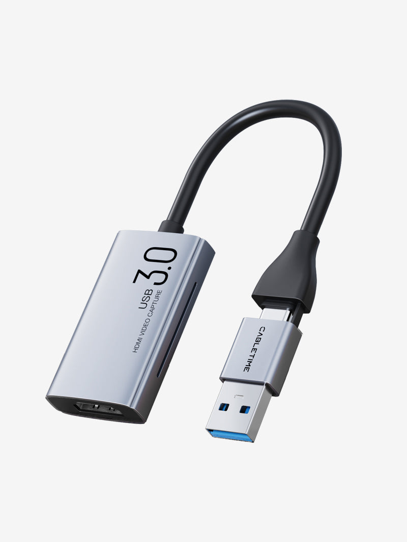 HDMI to USB/USB C Video Capture Card 1080P for Nintendo Switch, PS4, Xbox - Live Streaming & Game Recording Device for Twitch, YouTube - Perfect for Gamers & Content Creators