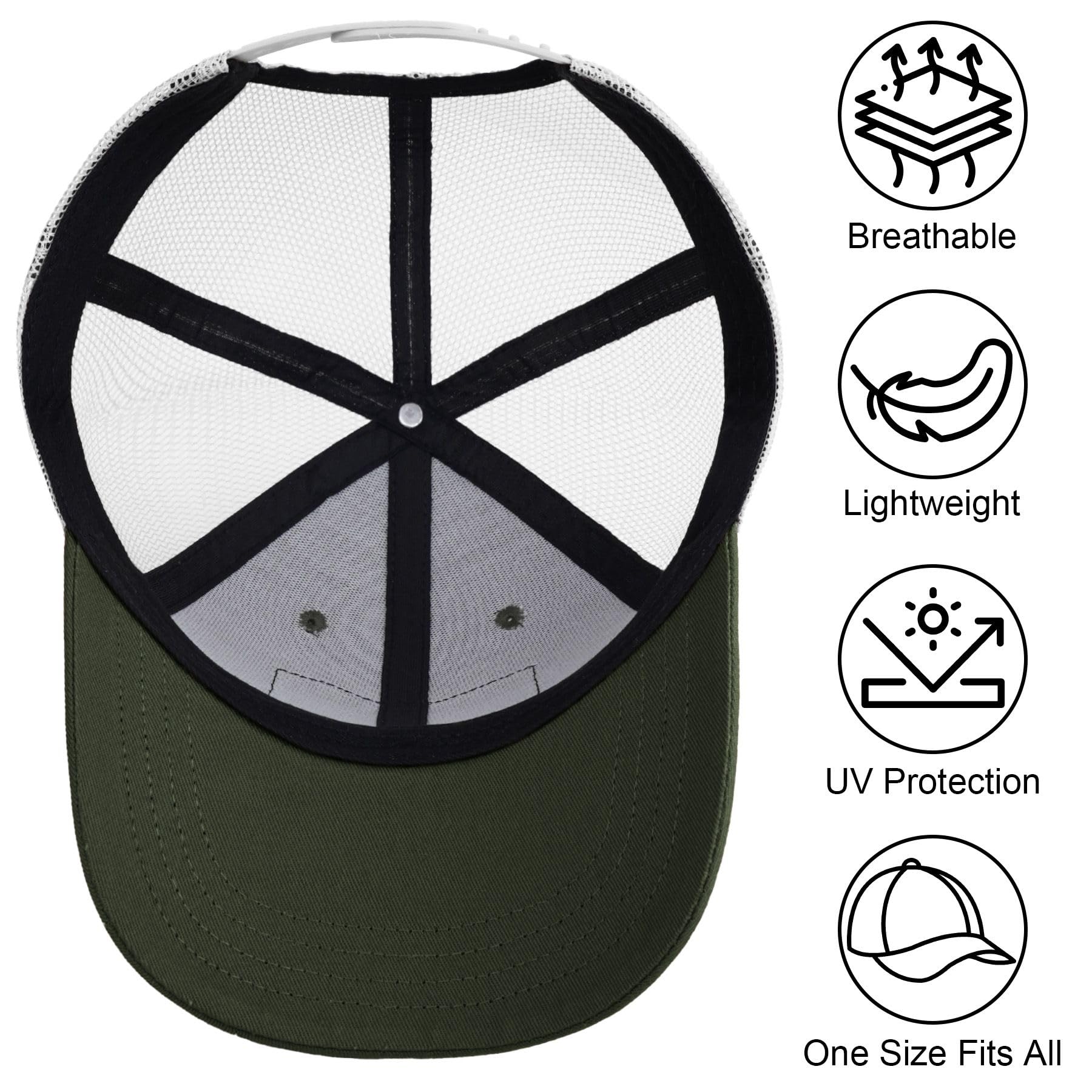 American Fish Flag Trucker Hats for Men - Breathable Mesh Snapback Fishing Hats - Perfect Gift for Anglers, Camping & Outdoor Activities - Ideal for Fishing Trips, Hiking & Casual Wear