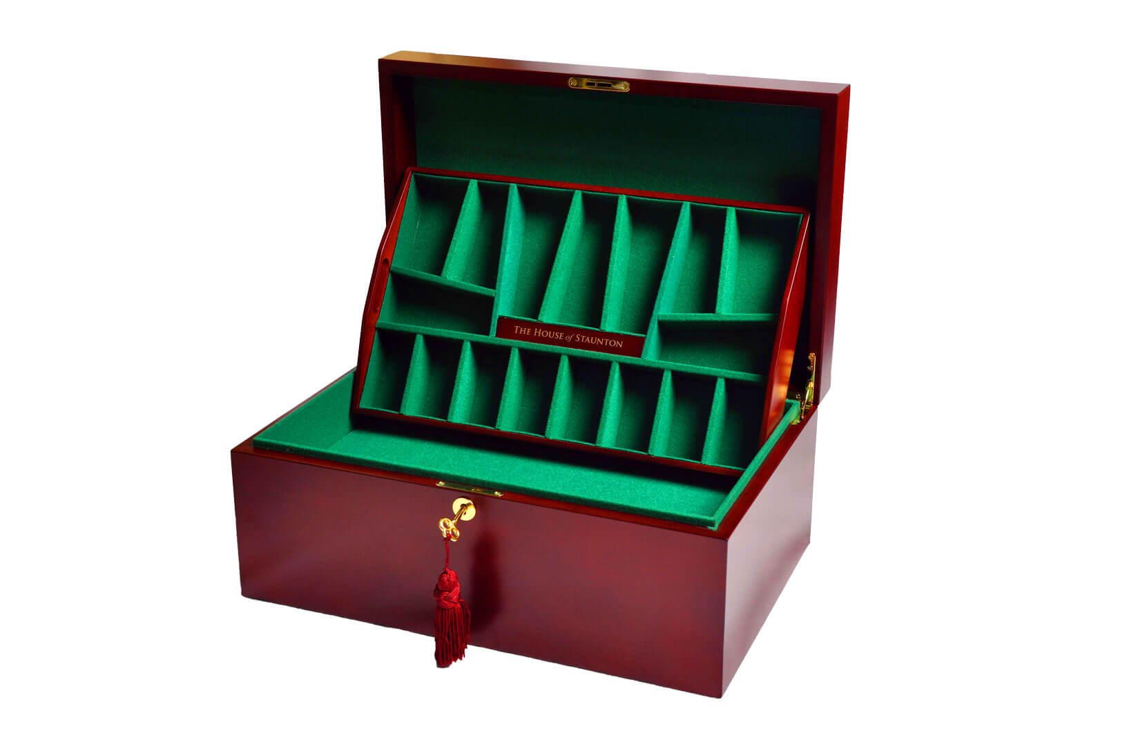 Staunton Fitted Chess Set - Premium Wooden Storage Box for Home & Travel