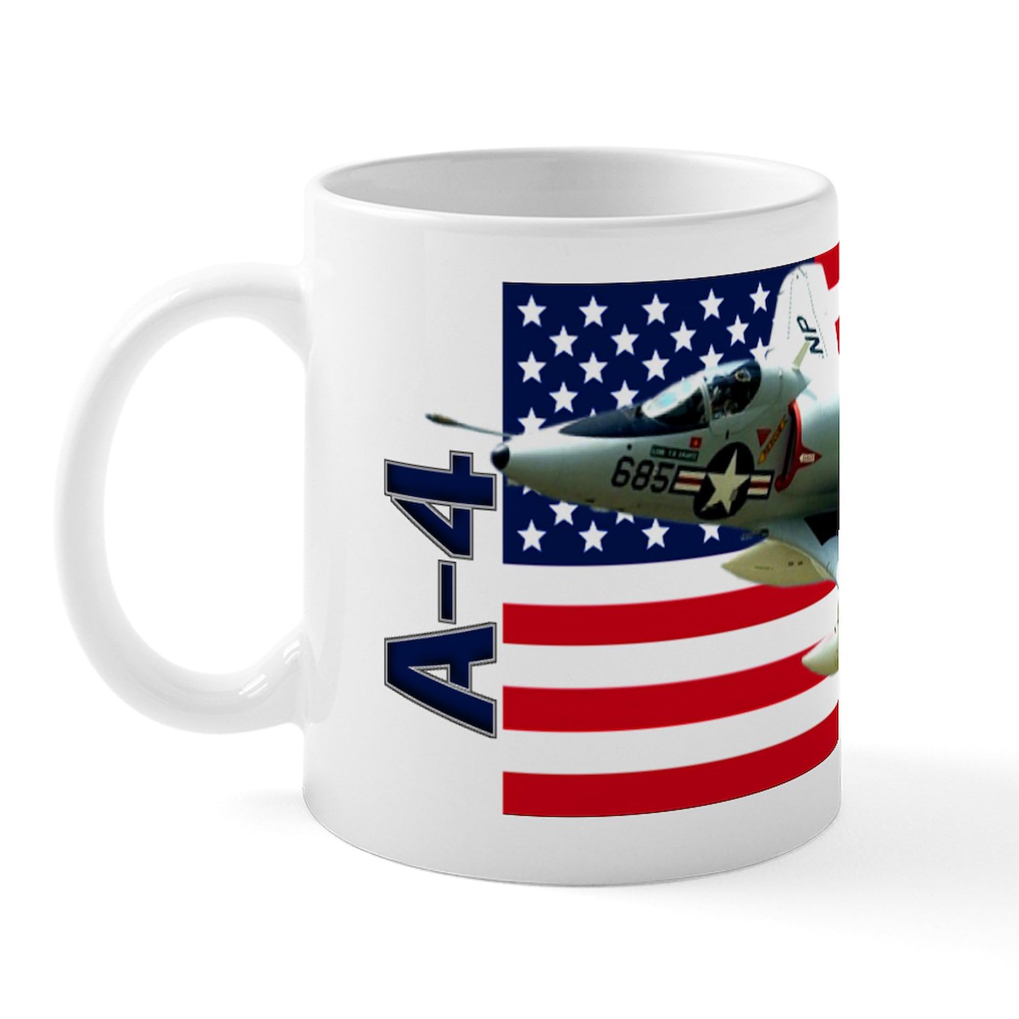 A 4 Skyhawk 11 oz (325 ml) Ceramic Coffee Mug - Perfect for Aviation Enthusiasts, Military Gifts & Office Use