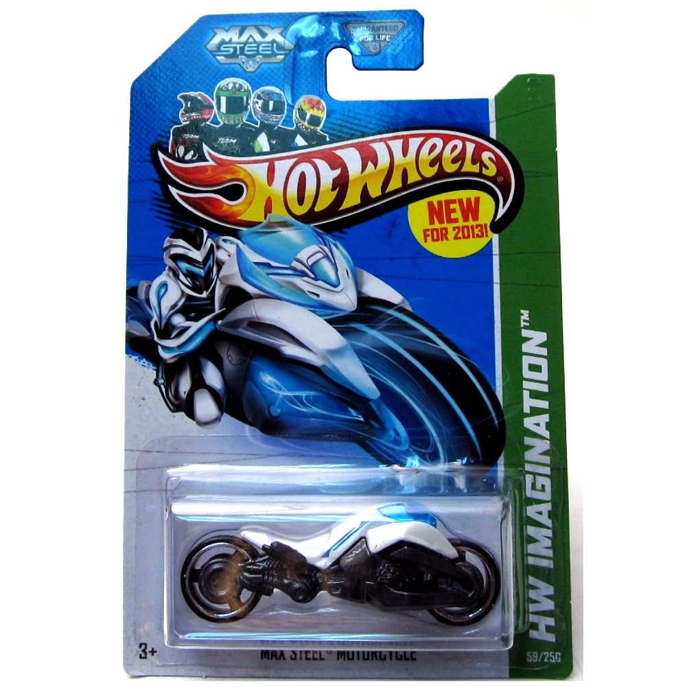 Hot Wheels HW Imagination Max Steel Motorcycle Toy - 2013 Edition for Kids & Collectors - Perfect for Playtime, Racing Games & Display Collections
