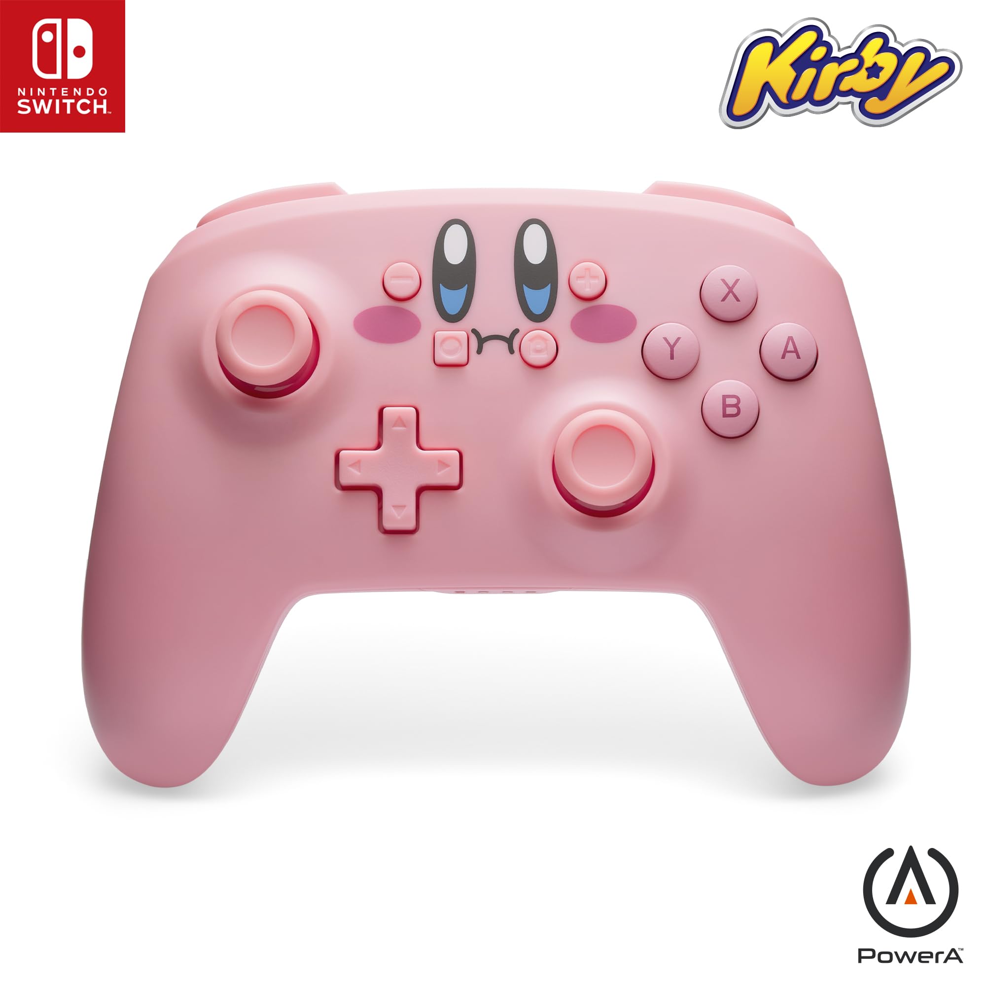PowerA Wireless Controller for Nintendo Switch – Kirby Mouthful | Compatible with Nintendo Switch OLED & Lite | Bluetooth Gamepad with Motion Controls | Officially Licensed | Perfect for Multiplayer Gaming & Family Fun