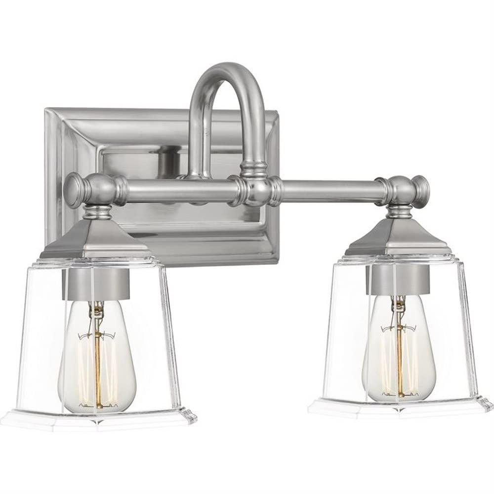 2-Light Transitional Bathroom Vanity Light Fixture - Polished Chrome Finish - Modern Bathroom Lighting for Vanity Mirror - Perfect for Home, Hotel, and Spa Decor