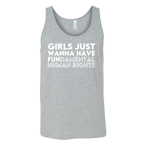 Unisex 'Girls Just Wanna Have Fundamental Human Rights' T-Shirt - Feminist Statement Tee for Women's Rights & Equality - Perfect for Protests, Rallies & Everyday Wear