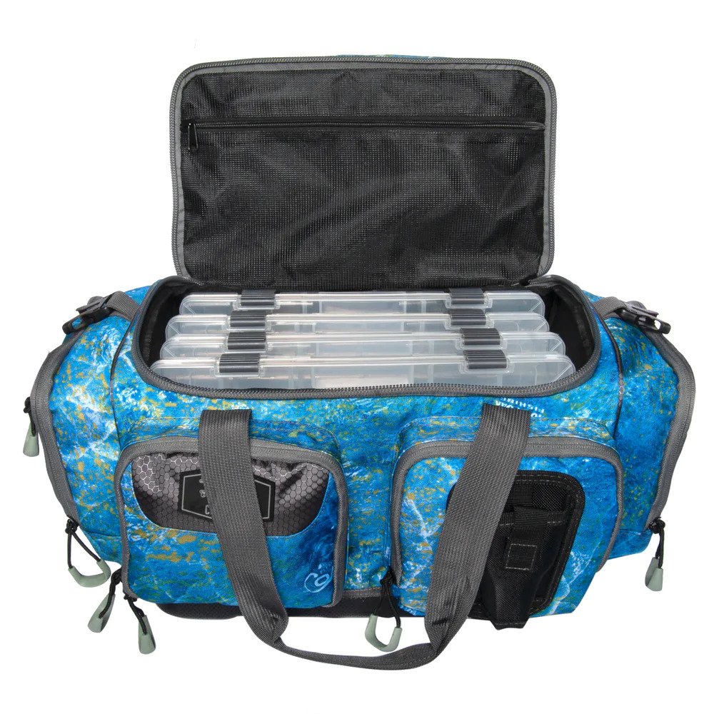 Calcutta Squall 3700 Fishing Tackle Bag with Built-in Bait Binder - Waterproof & Durable Gear Storage for Saltwater & Freshwater Fishing Trips