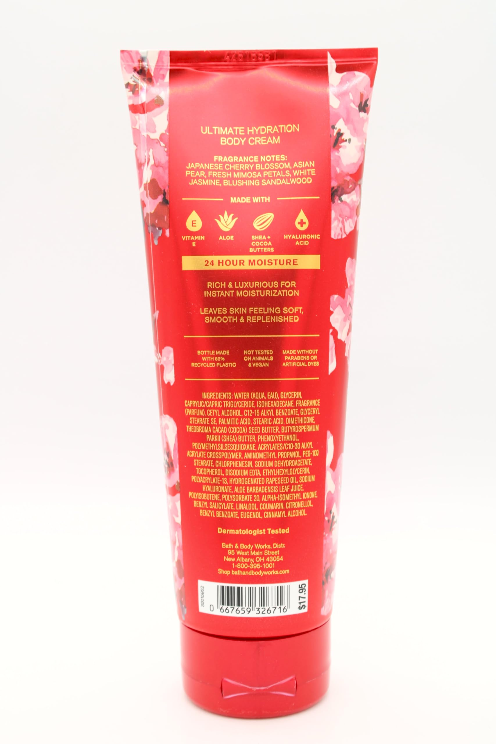 Japanese Cherry Blossom Hydrating Body Cream - 8 oz Ultra Moisturizing Lotion for Dry Skin | Perfect for Daily Use, Spa Days & Gift Giving