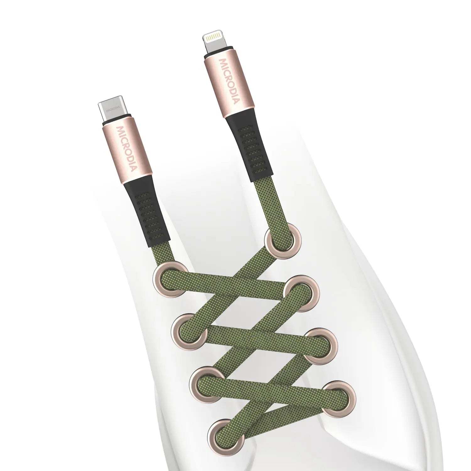 MICRODIA ExeCable™ 60W USB C to Lightning Charger Cable - Fast Charging & Data Sync for iPhone 14/13/12/11/X/8 - Durable Nylon Braided Cord for Home, Office & Travel