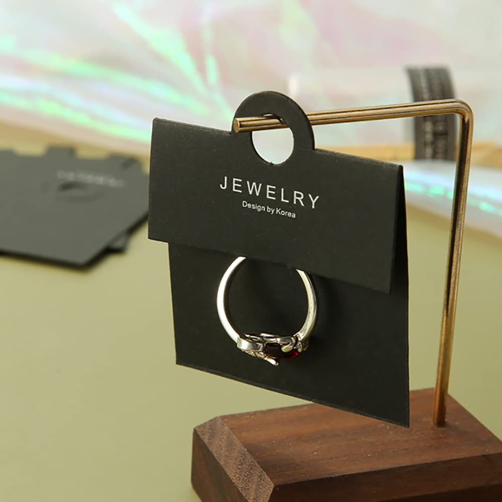 GSHLLO 50 Pcs Ring Display Cards - Jewelry Packaging Hanging Cards for Rings, Necklaces, Bracelets & Keychains - Perfect for Retail Stores, Boutiques & Jewelry Shows