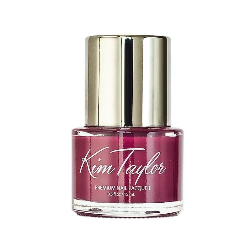 Kim Taylor Nail Polish - SANGRIA Red Wine Shade, Long-Lasting & Chip-Resistant Nail Lacquer for Professional Salon & At-Home Manicures - Perfect for Parties, Weddings & Special Occasions