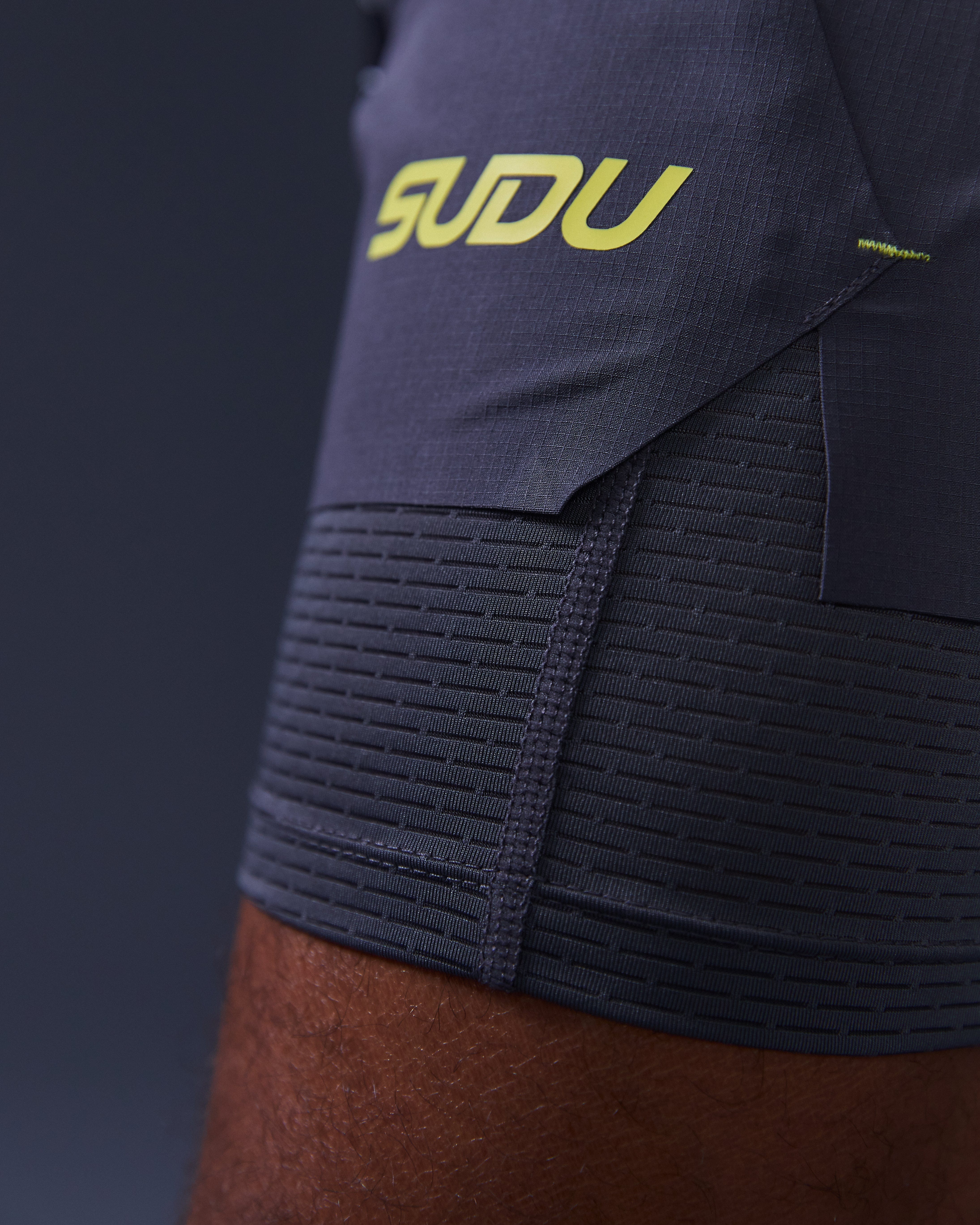 SRS 01 Athletic Running Shorts for Men - Breathable Quick-Dry Gym Workout Shorts with Pockets, Grey/Yellow | Perfect for Jogging, Training & Outdoor Sports