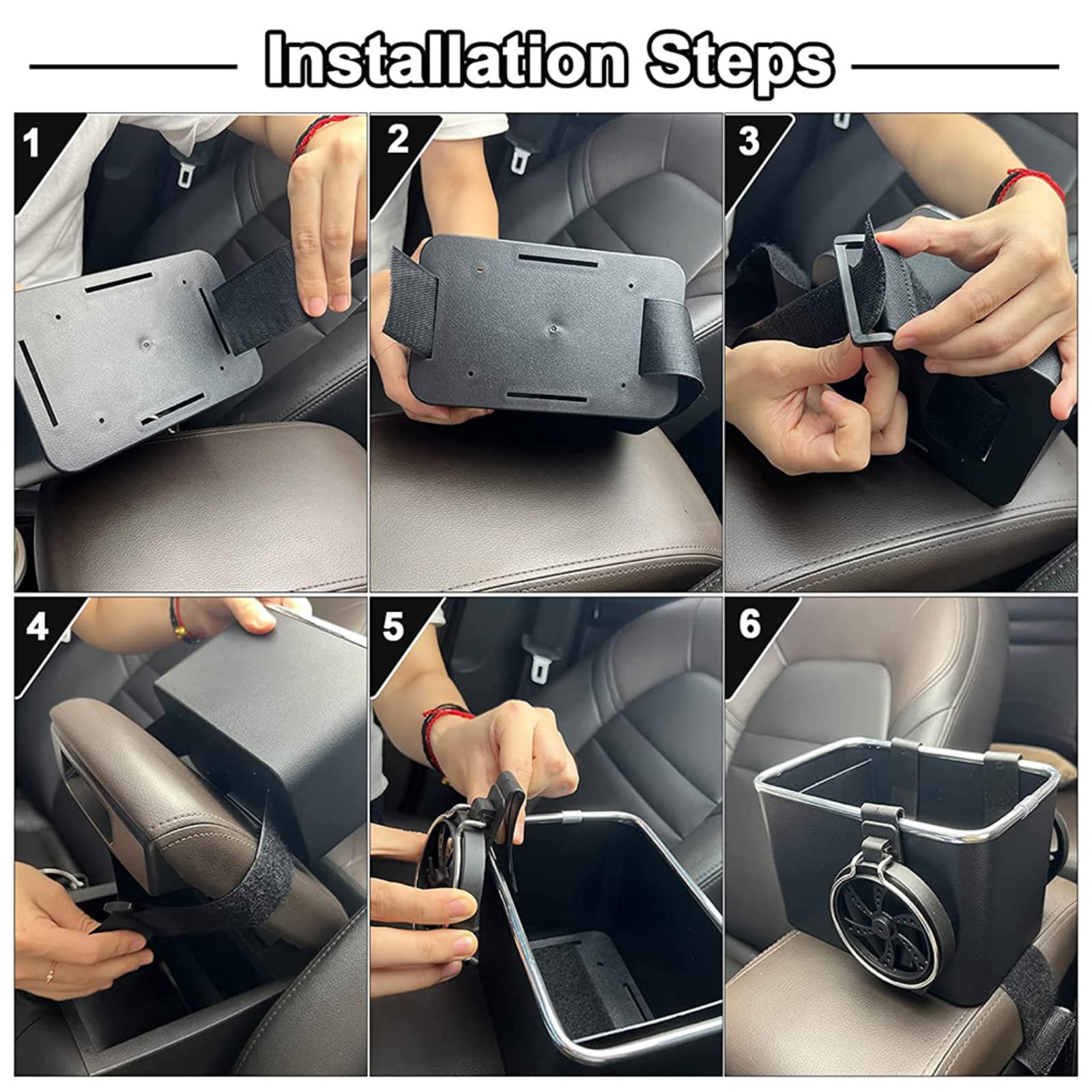 Universal Car Armrest Organizer - Foldable Cup Holder with Storage Box for Drinks, Phones, Tissues | Multi-Functional Car Seat Accessory for Coffee, Water Bottles & Small Items | Perfect for Road Trips, Commuting & Family Travel