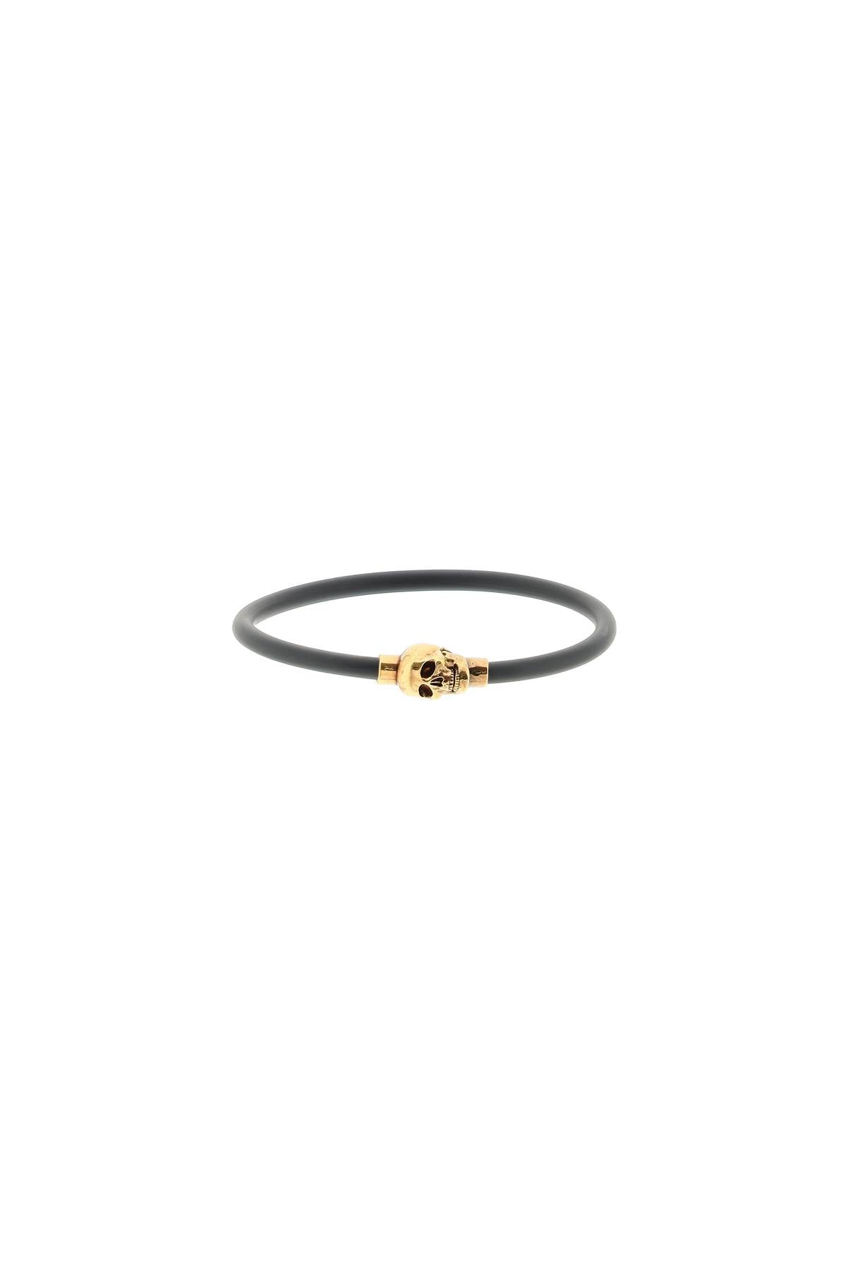 Alexander McQueen Skull Rubber Bracelet for Men & Women - Gothic Punk Fashion Accessory for Parties, Concerts & Everyday Wear