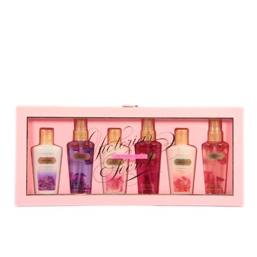 Victoria's Secret Mini Lotion & Mist Set - Love Spell, Pure Seduction, Such a Flirt (6 Count) | Travel-Size Body Care Gift for Women, Perfect for Purse, Gym Bag & Vacation