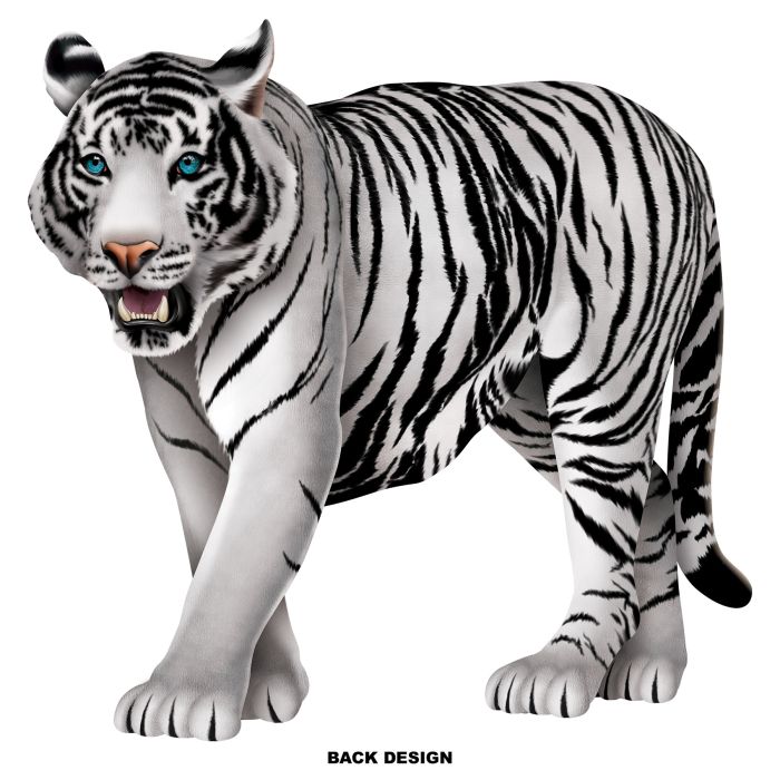 12 Pack Beistle Jointed Tiger Wall Decorations - Realistic 3D Animal Cutouts for Jungle Themed Parties, Classroom Decor, and Kids Room Wall Art