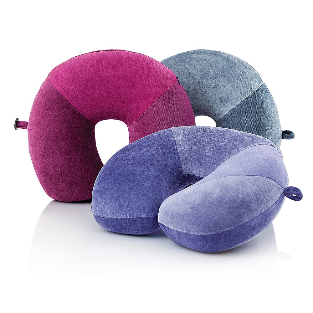 Go Travel Memory Foam Neck Pillow - Comfortable & Supportive for Airplane, Car & Office Use - Perfect for Travel, Work & Relaxation