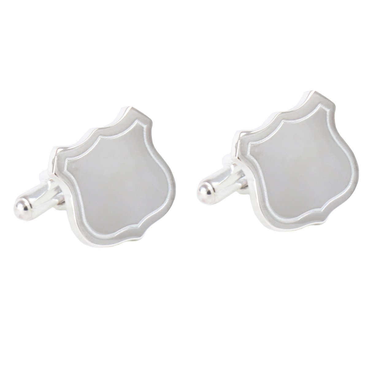 Personalized Engraved Police Badge Cufflinks for Men - Elegant Dress Accessories for Weddings, Promotions & Formal Events