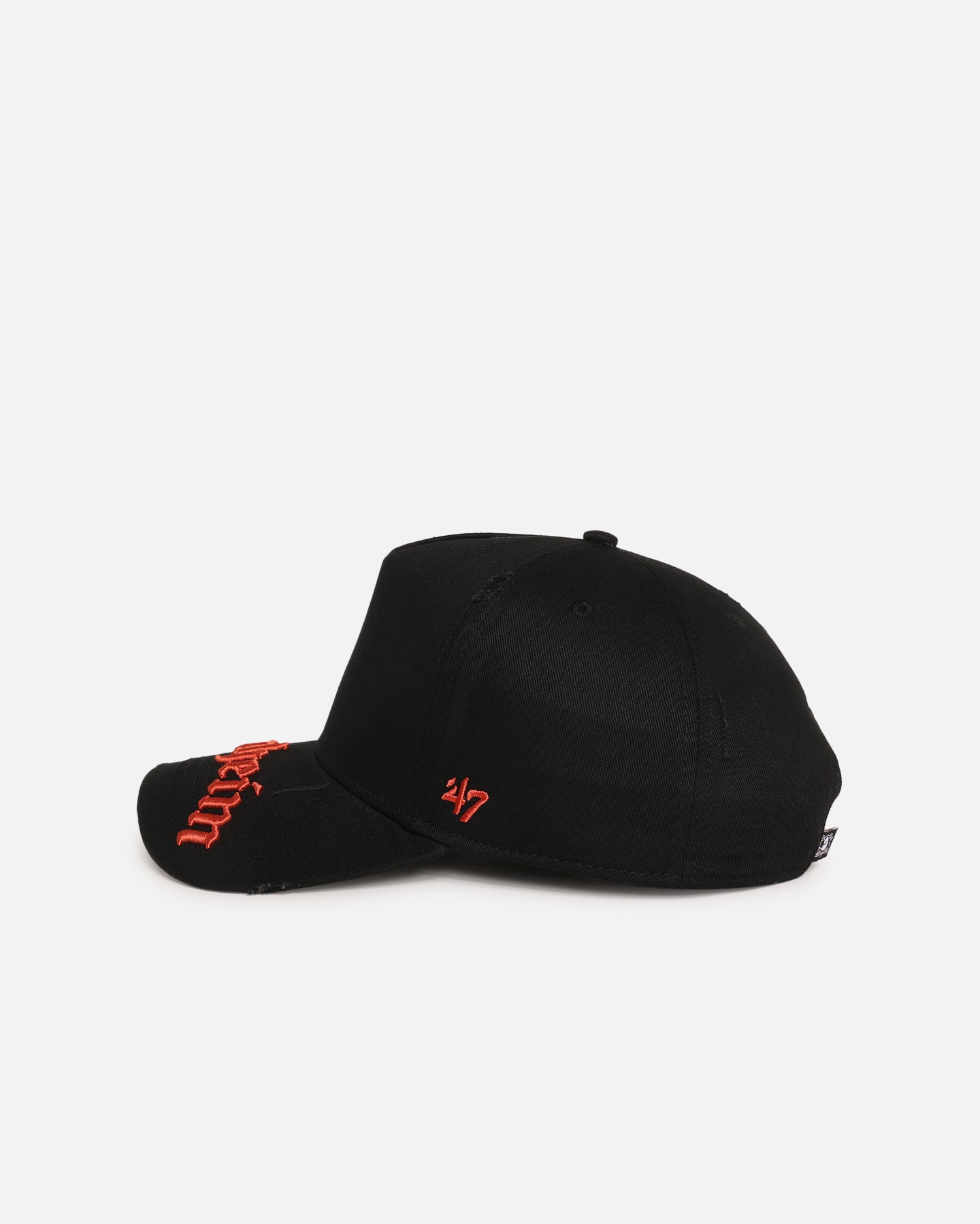 47 Brand Anaheim Ducks 'Destruct Gothic Visor' 47 Offside Strapback Snapback Hat - Black/Black Adjustable Baseball Cap for Men & Women - Perfect for Hockey Games, Sports Events & Casual Wear