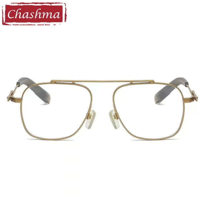 Unisex Titanium Full Rim Square Eyeglasses 44105 - Stylish & Durable for Men & Women - Perfect for Reading, Work & Fashion Accessories