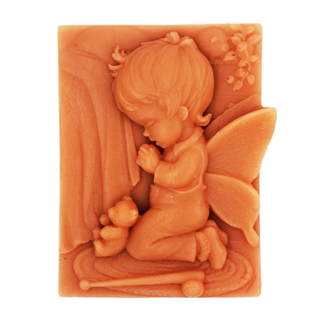 Elfin Boy Pray Silicone Soap Mold - DIY Handmade Soap Making Kit for Crafting Unique Soap Bars, Candles & Resin Art (S033) - Perfect for Home Spa, Gifts & Bath Decor
